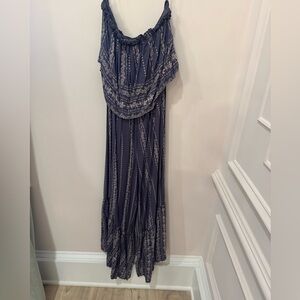 Strapless Wide Leg Jumpsuit